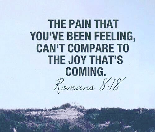 Romans 8:18 –  I consider that our present sufferings are not worth comparing wi…