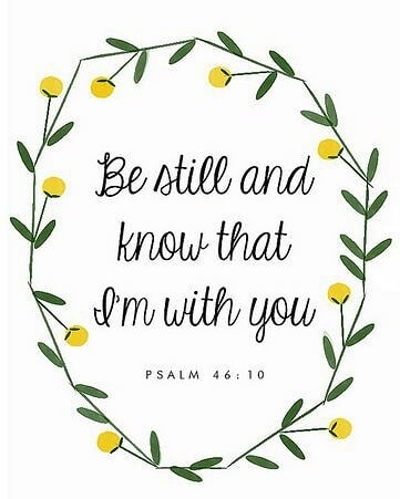 Psalm 46:10-11 – “He says, “Be still, and know that I am God; I will be exalted …