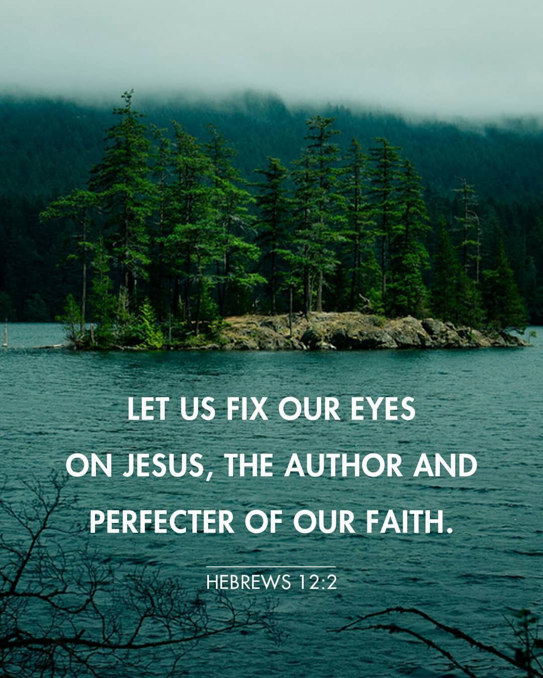 Hebrews 12:2 – “fixing our eyes on Jesus, the pioneer and perfecter of faith. Fo…