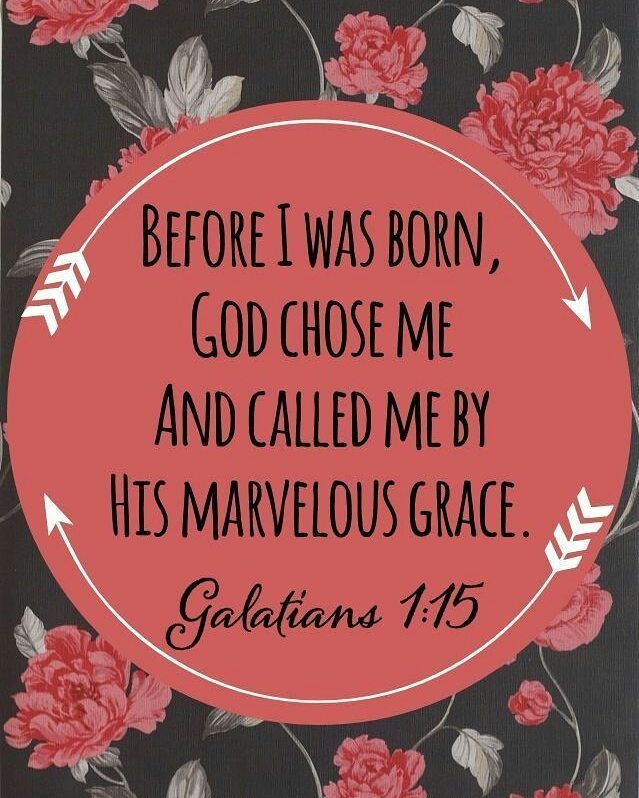 Galatians 1:15-16 – But when God, who set me apart from my mother’s womb and cal…